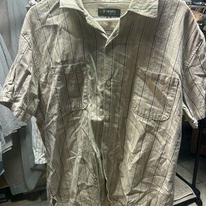 Edward Striped Casual Beige Shirt